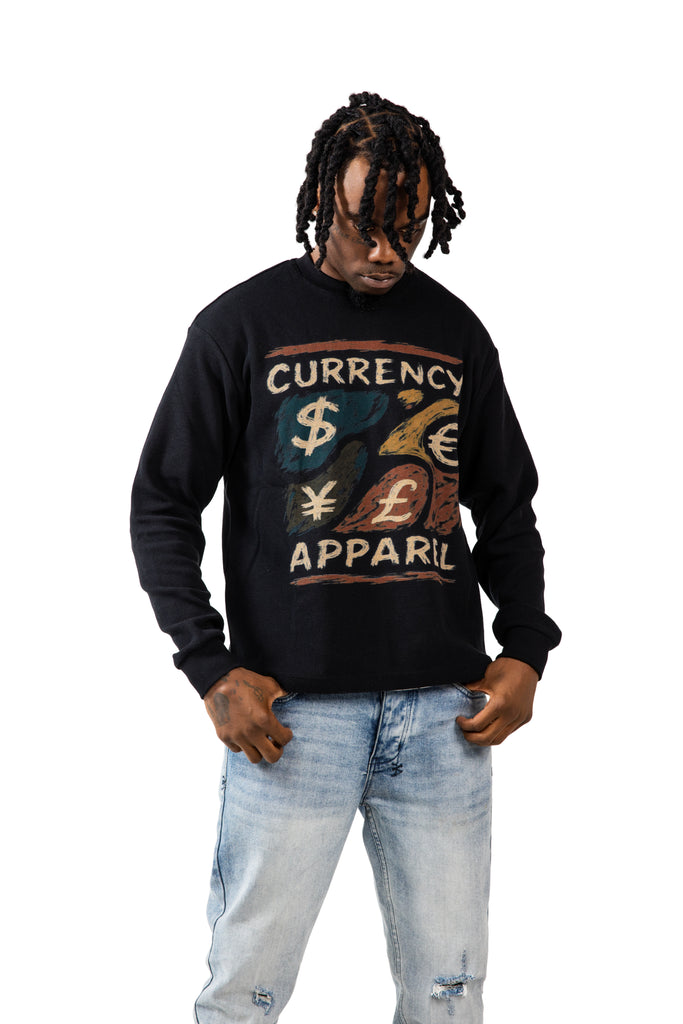 Foreign Money Blk- Sweater