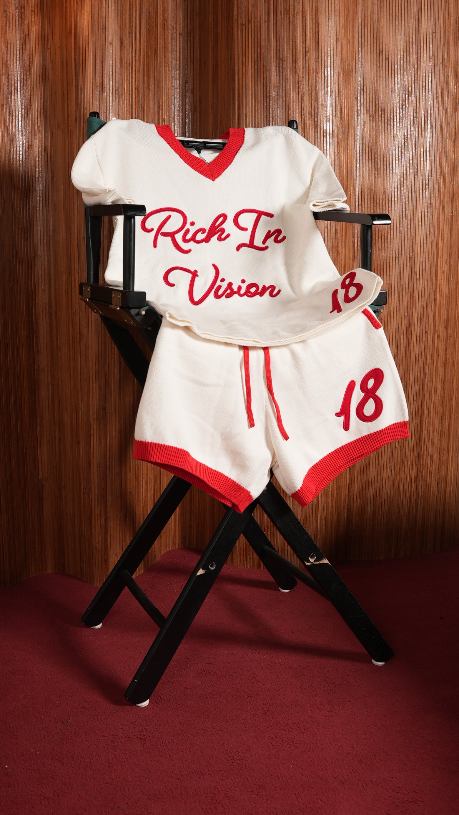 Rich In Vision- Knit Shortset White