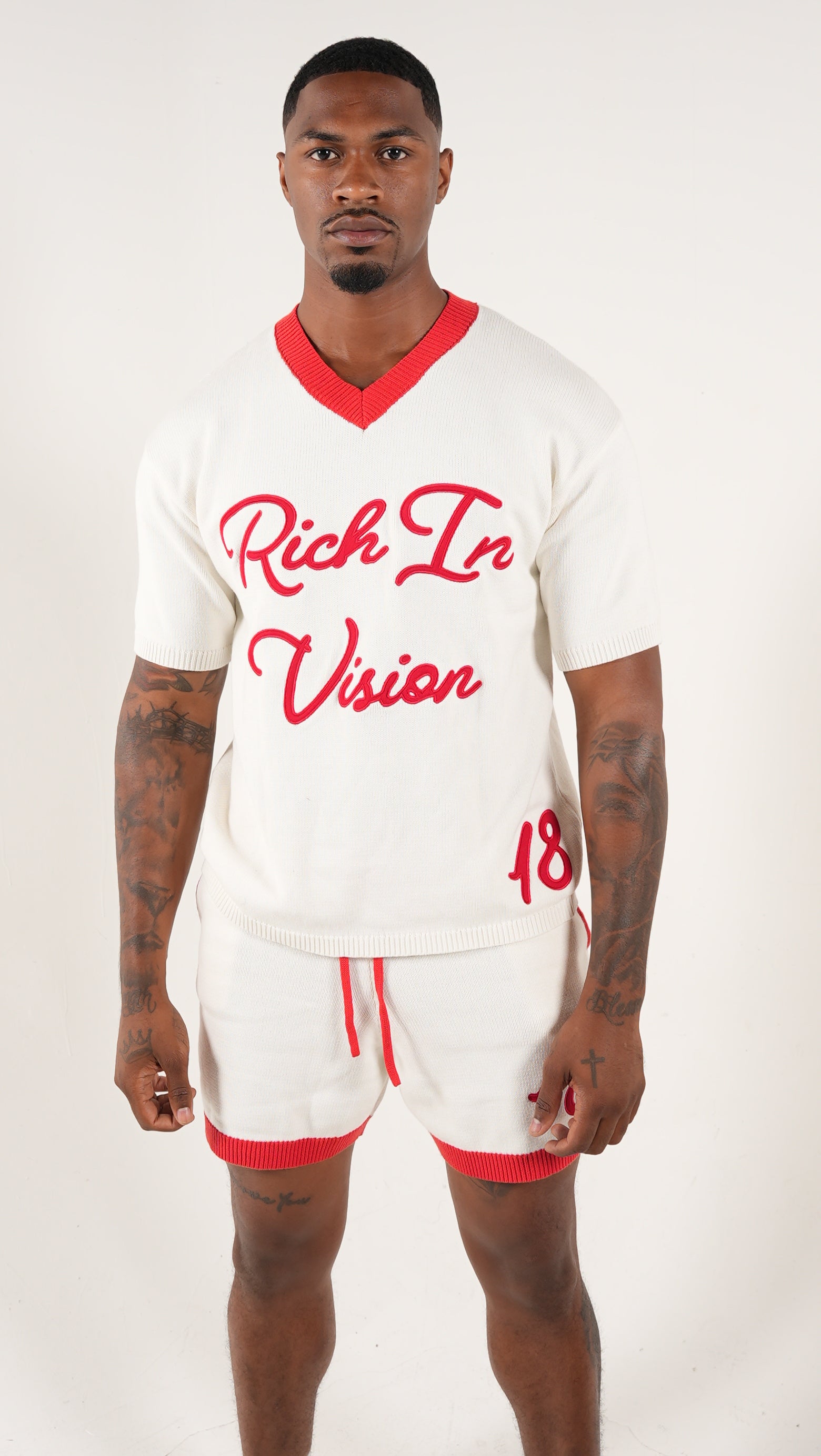 Rich In Vision- Knit Shortset White