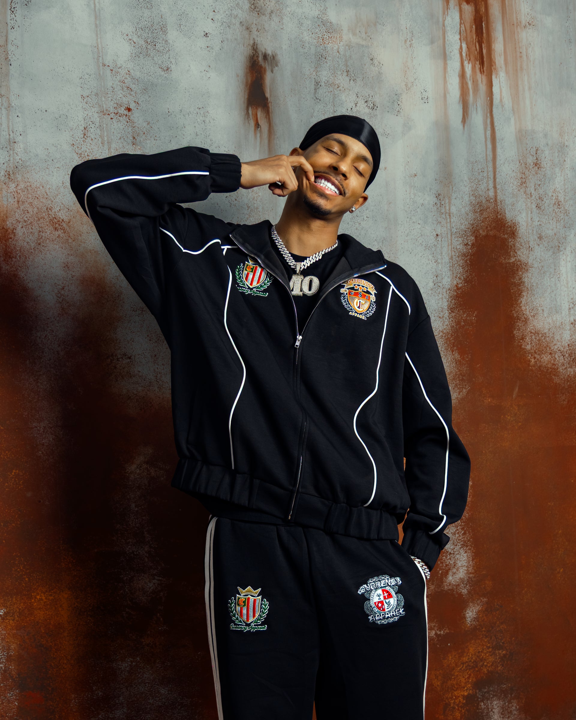 Royal Emblem Tracksuit- Black