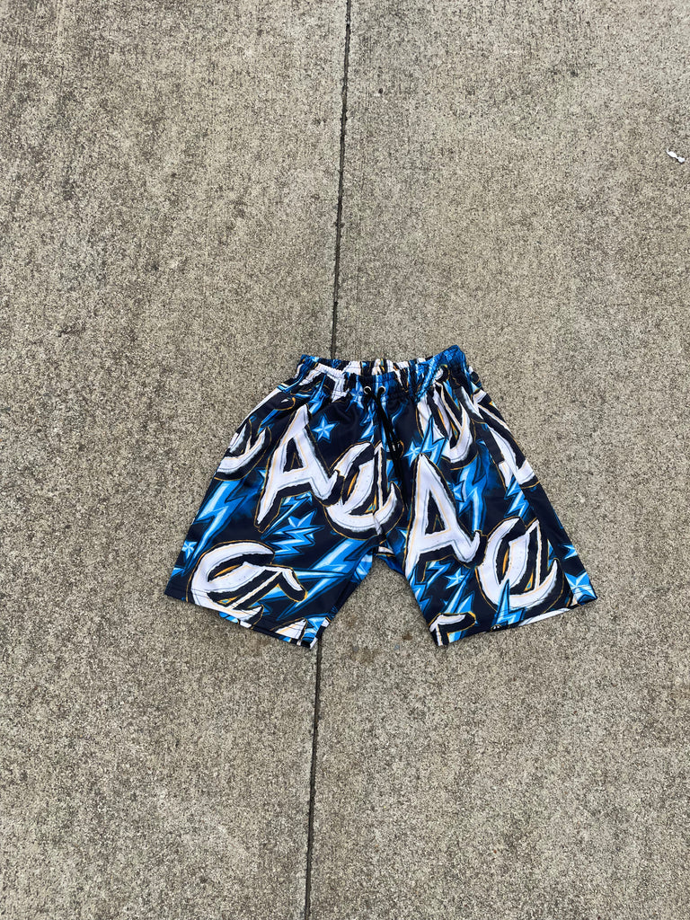 Electric Blue- Mesh Shorts