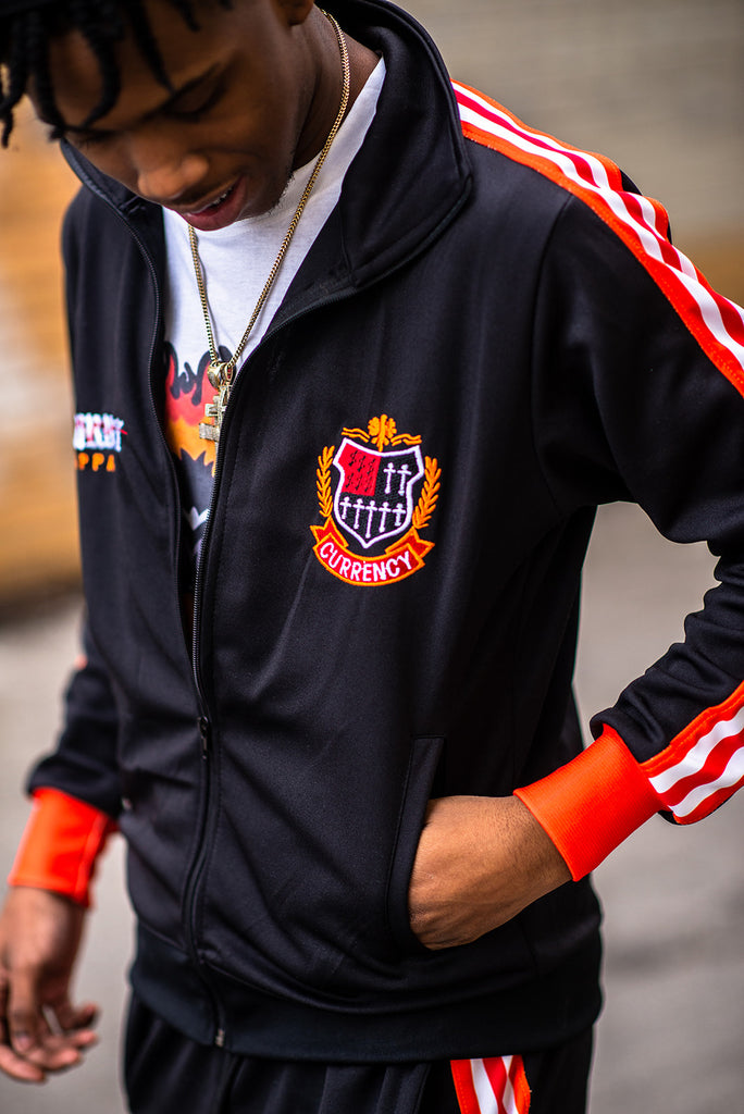 Royalty Tracksuit-Blk/Red/Orange