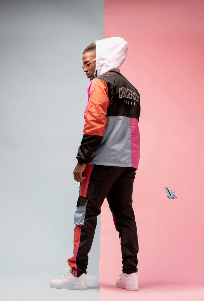 Windbreaker-Fuchsia/Black